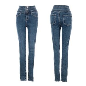 J Brand Annalie High Waist 3 Button Stretch Skinny Blue Jeans Size 24